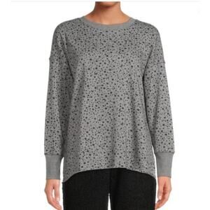 Secret Treasures Sweatshirt Sleep Top Moon Stars Gray XS Oversized